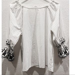 White&blue stripe blouse